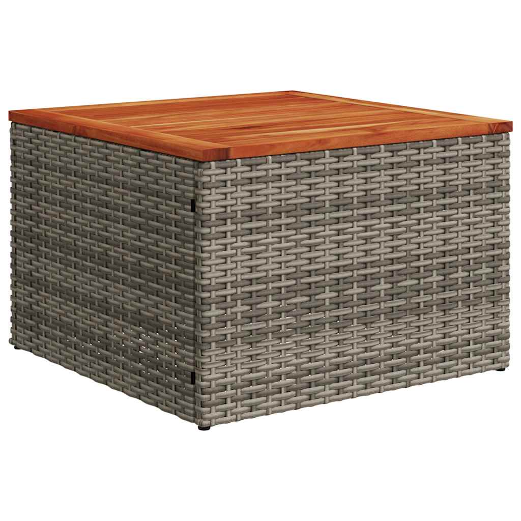 10-teiliges Gartensofa-Set mit Kissen, schwarzes Polyrattan