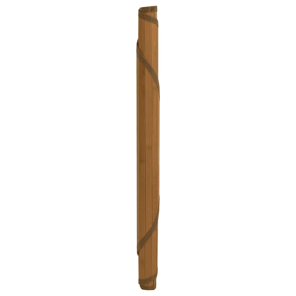 Teppich Rund Schwarz 60 cm Bambus