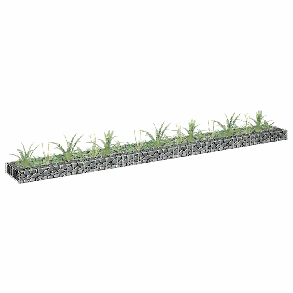 Gabionen-Hochbeet Verzinkter Stahl 90x30x10 cm