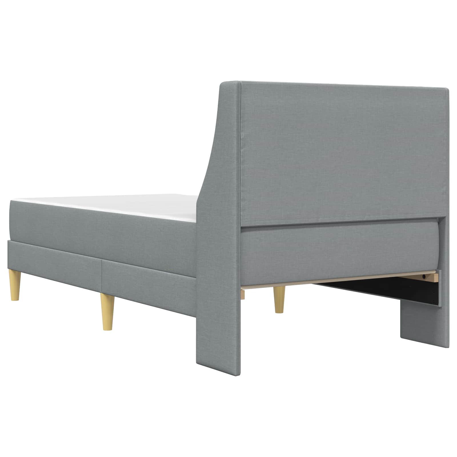 Bettgestell mit Matratze Hellgrau 80x 200 cm Polyester
