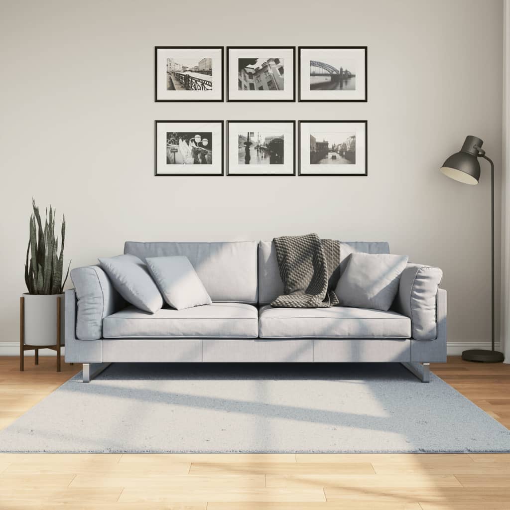 Teppich HUARTE Kurzflor Weich und Waschbar Anthrazit 60x110 cm