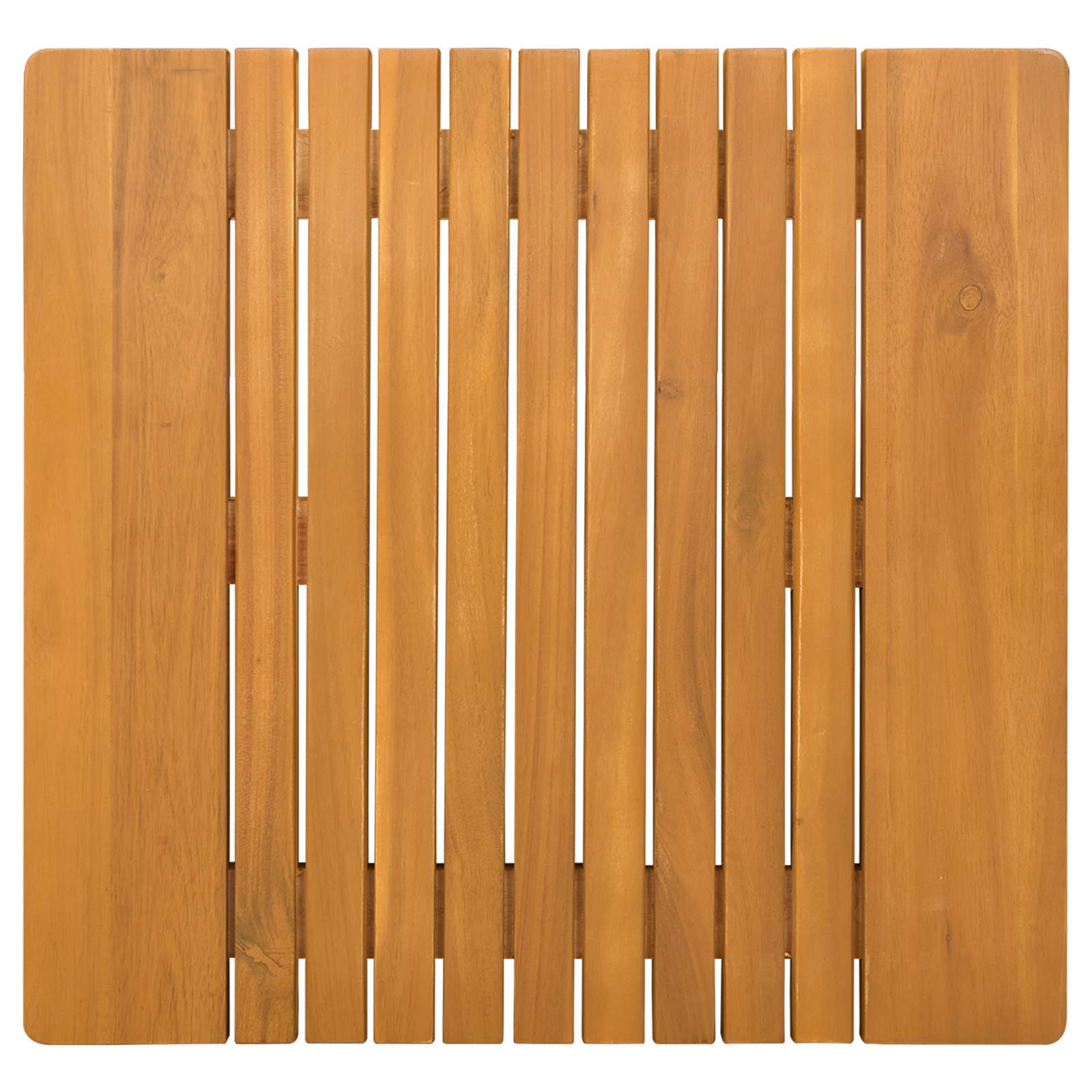 Badematte Uni Braun 59 x 40 cm Massives Akazienholz