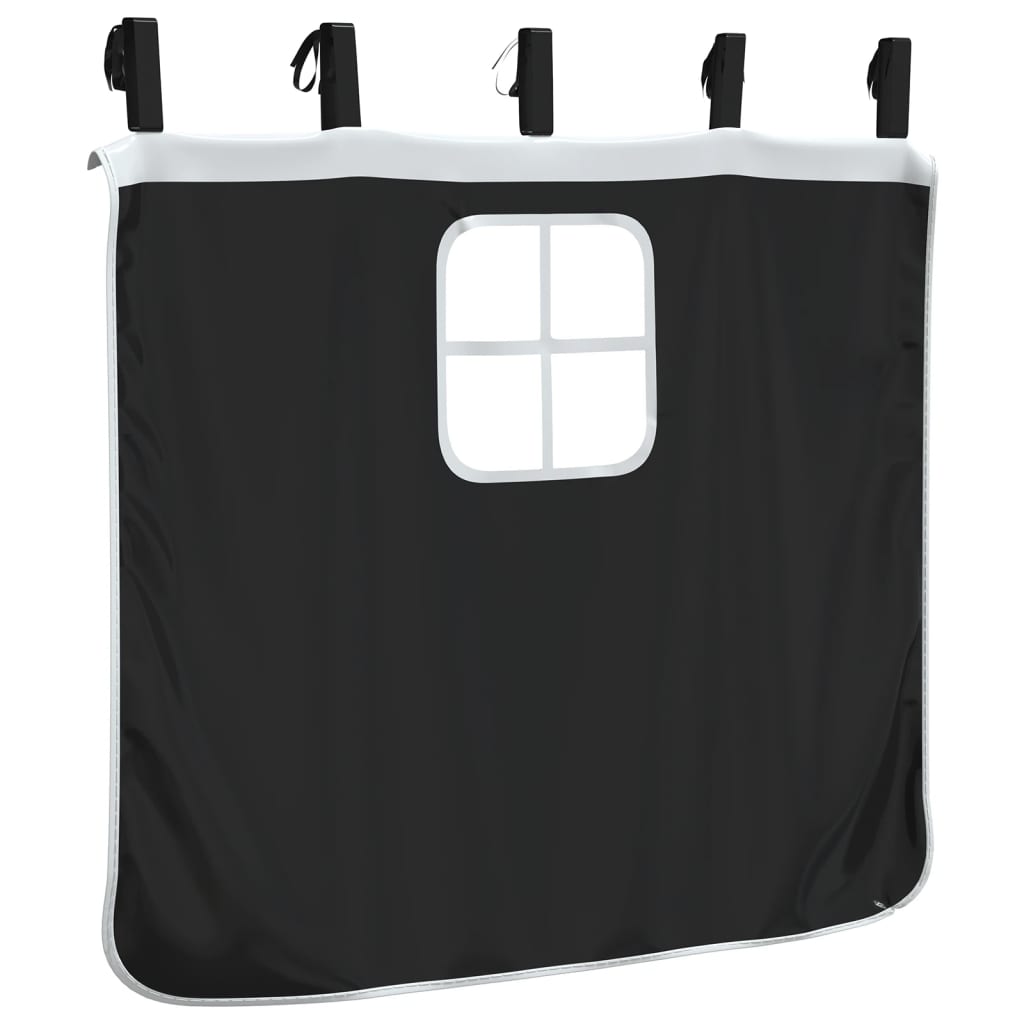 Vorhänge für Hochbett mit Turm Weiß und Schwarz Polyester