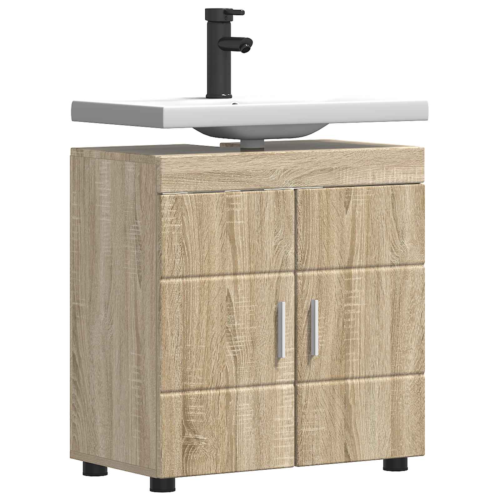 Badezimmermöbel-Set TULUM 2 pcs Weiß 60 x 34 x 63 cm