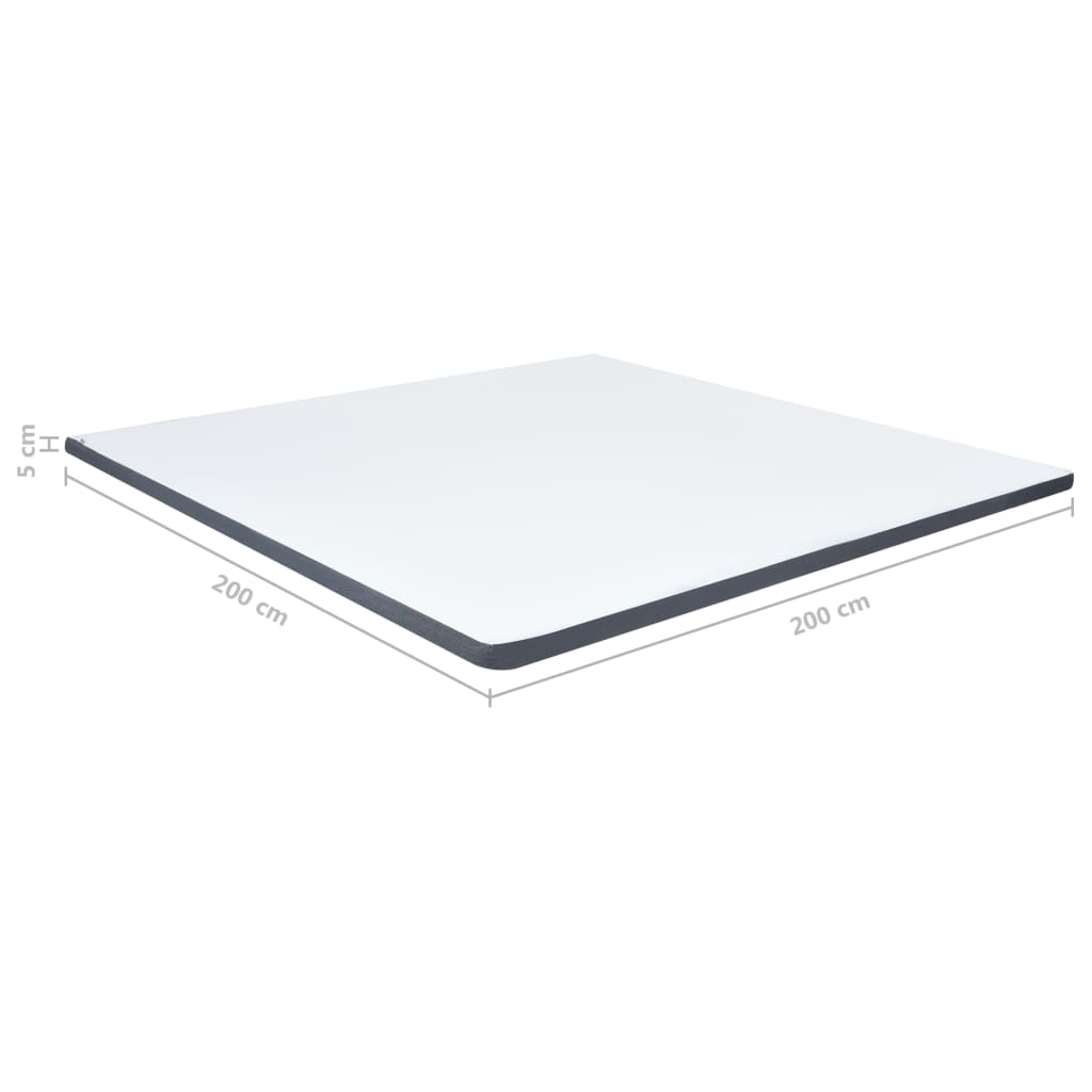Boxspringbett-Matratzenauflage 200 x 120 x 5 cm Mittelweich