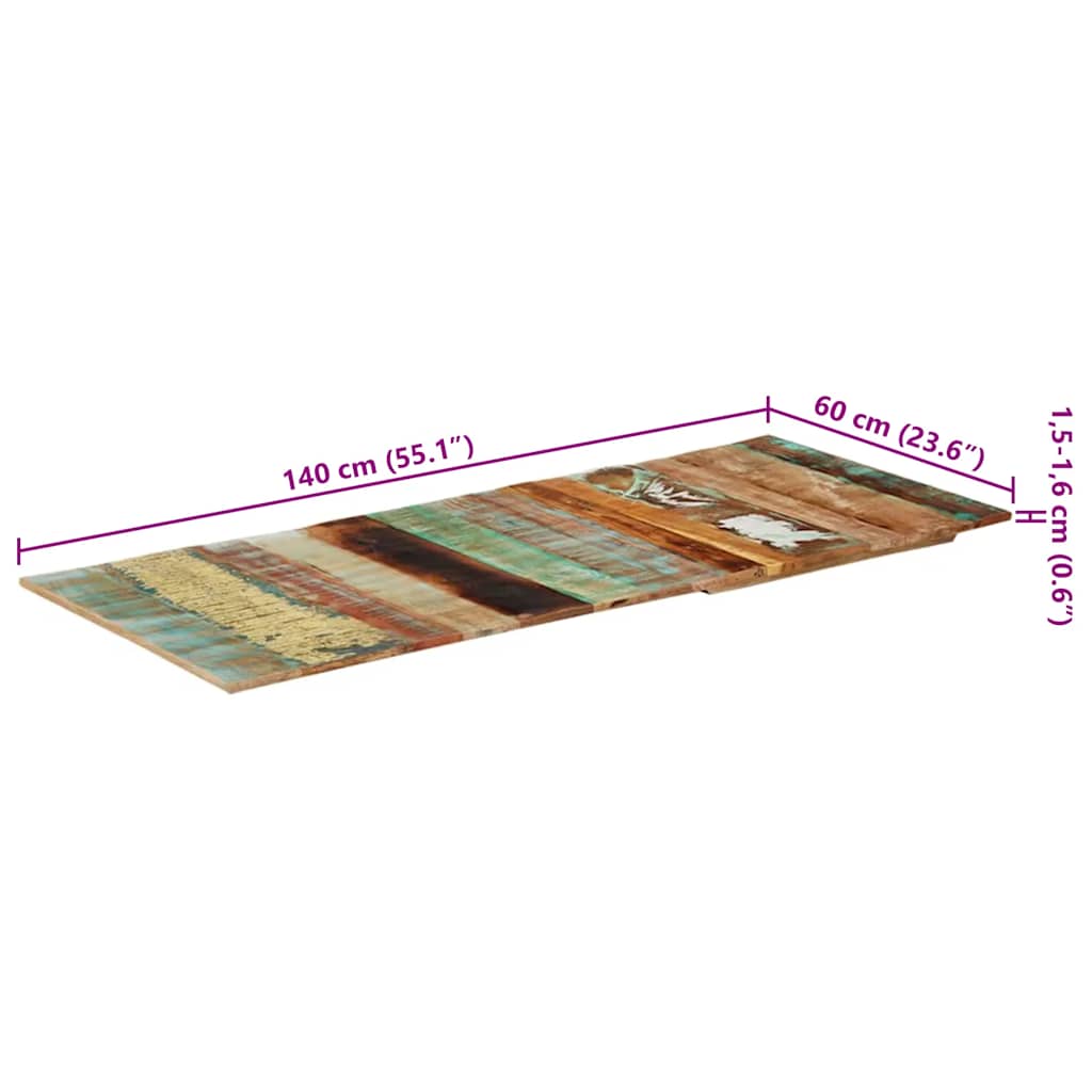 Tischplatte Massivholz Akazie 15-16 mm 60x80 cm