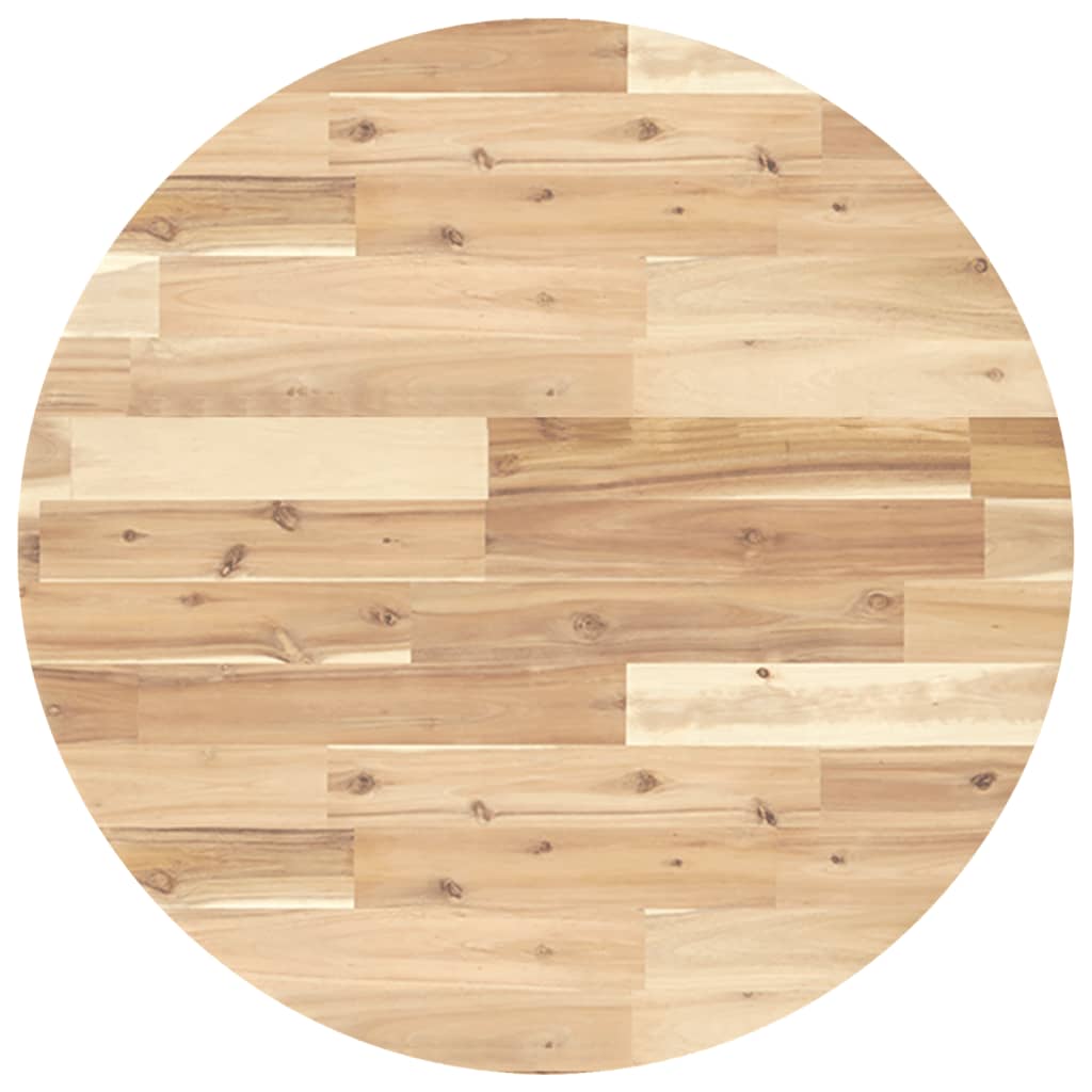 Tischplatte Rund Ø40x2 cm Massivholz Akazie