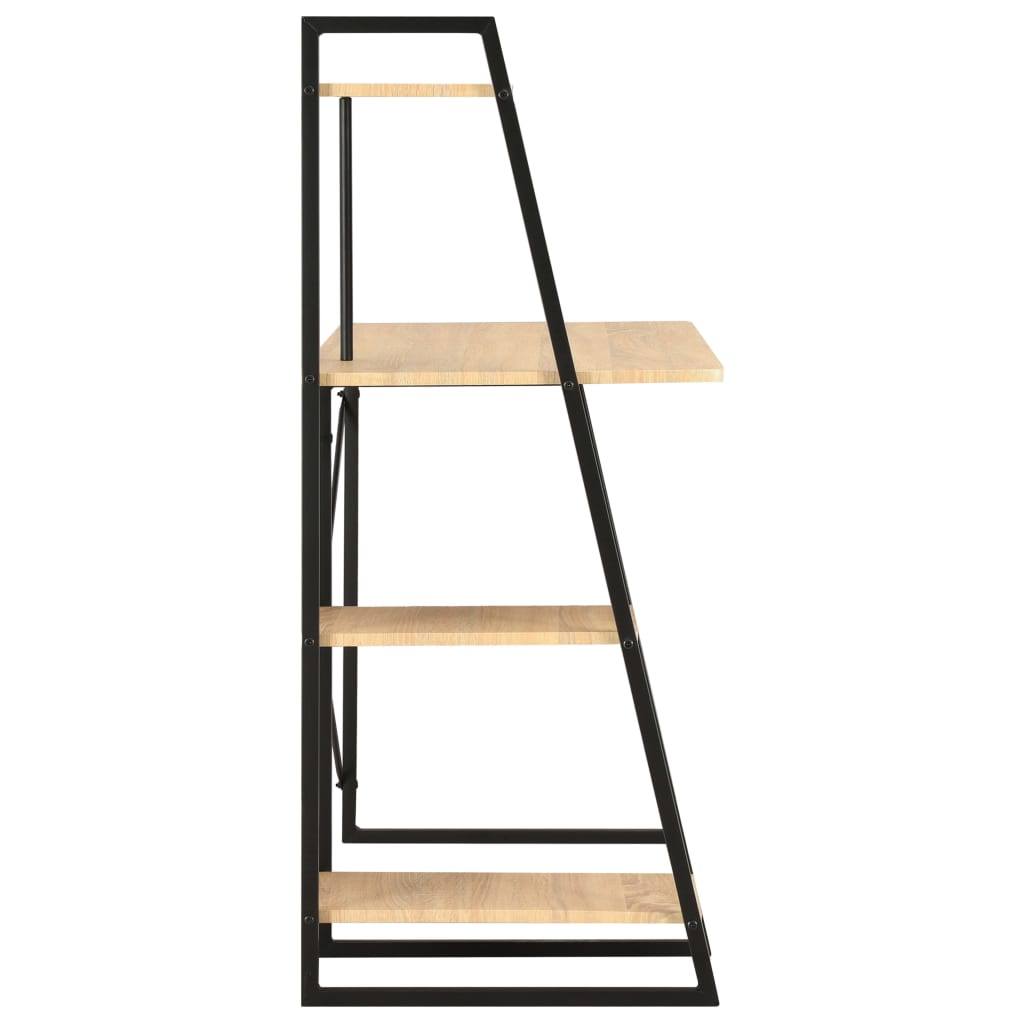 Schreibtisch mit Regaleinheit Weiß 102×50×117 cm