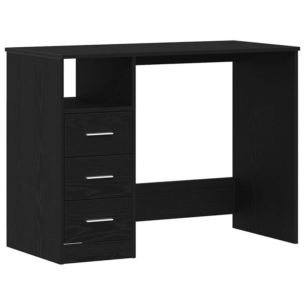 Schreibtisch mit Schubladen Weiß 102x50x76 cm Holzwerkstoff