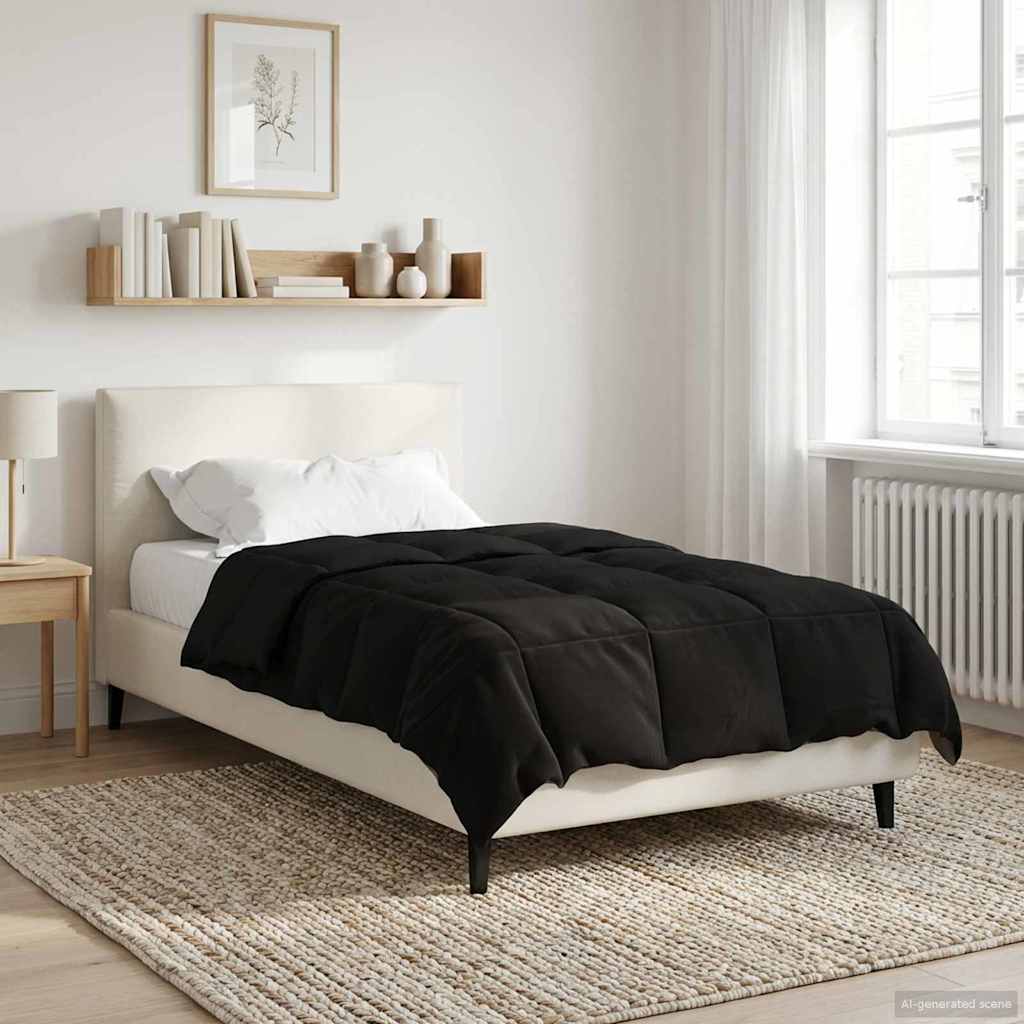 Winterbettdecke Gepolstert Anthrazit 240 x 260 cm Mikrofaser