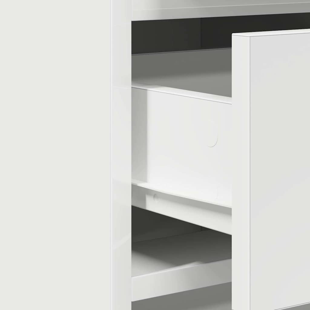 Schminktisch mit Spiegelbeleuchtung 2 pcs Weiß Holzwerkstoff