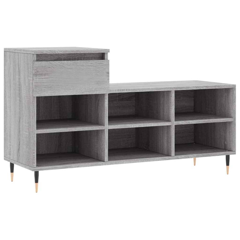 Schuhregal Weiß 102x36x60 cm Holzwerkstoff