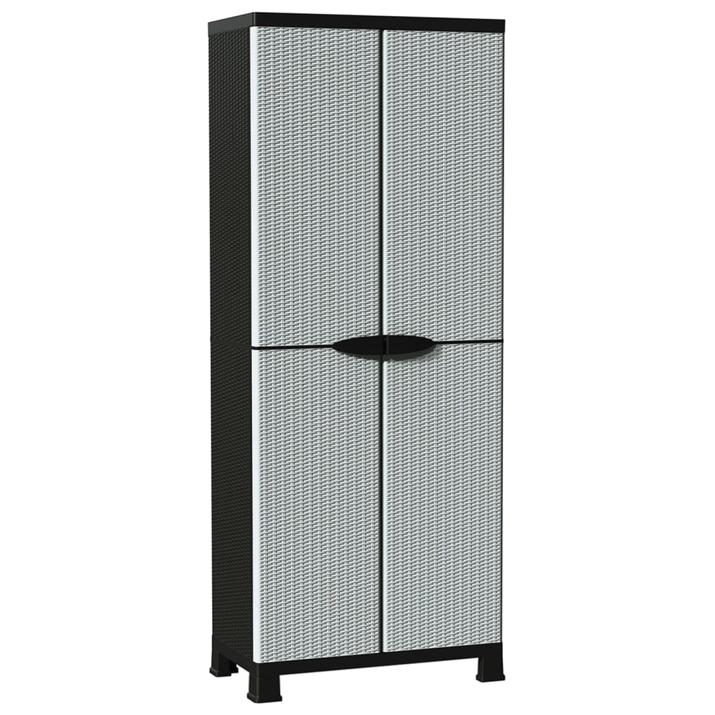 Kunststoffschrank 68x39x92 cm Rattan-Design