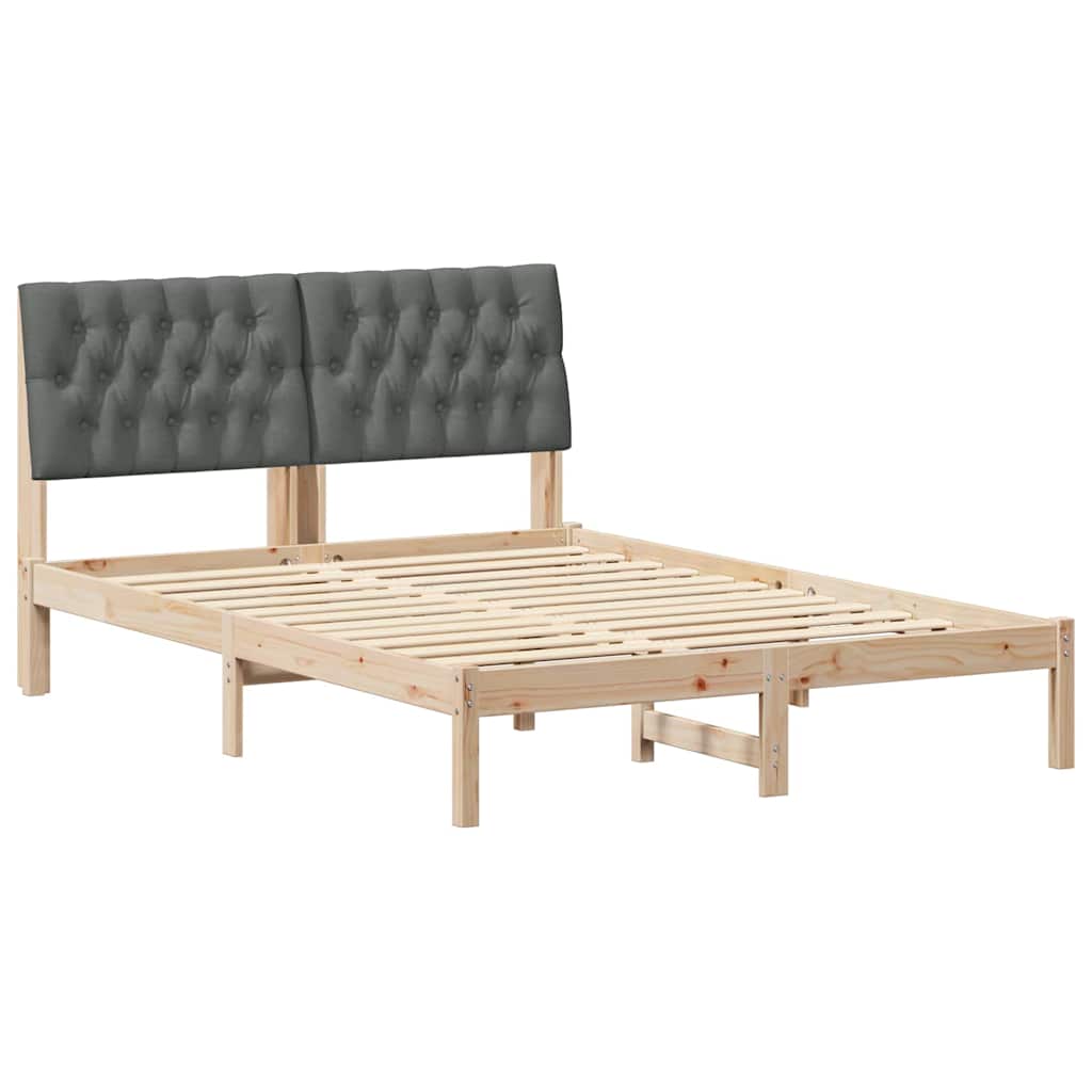 Bettgestell mit gepolstertem Kopfteil Braun 200 x 200 cm