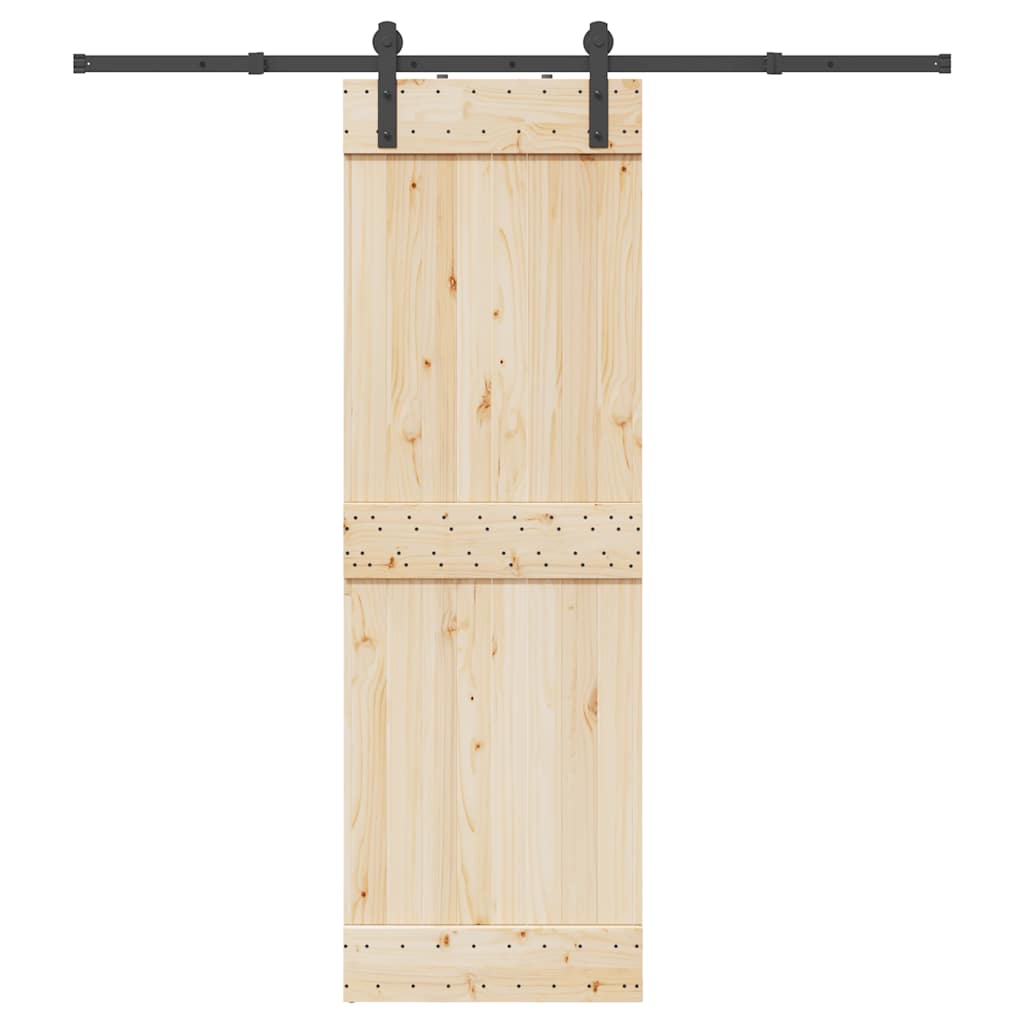 Schiebetürbeschlag-Set 183 cm Stahl Schwarz