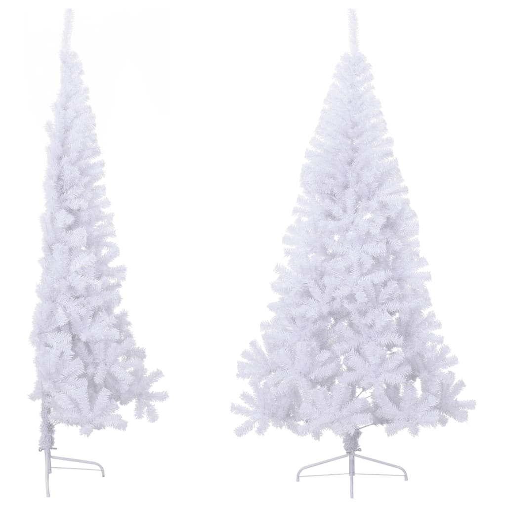 Künstlicher Halb-Weihnachtsbaum mit Ständer Grün 150 cm PVC