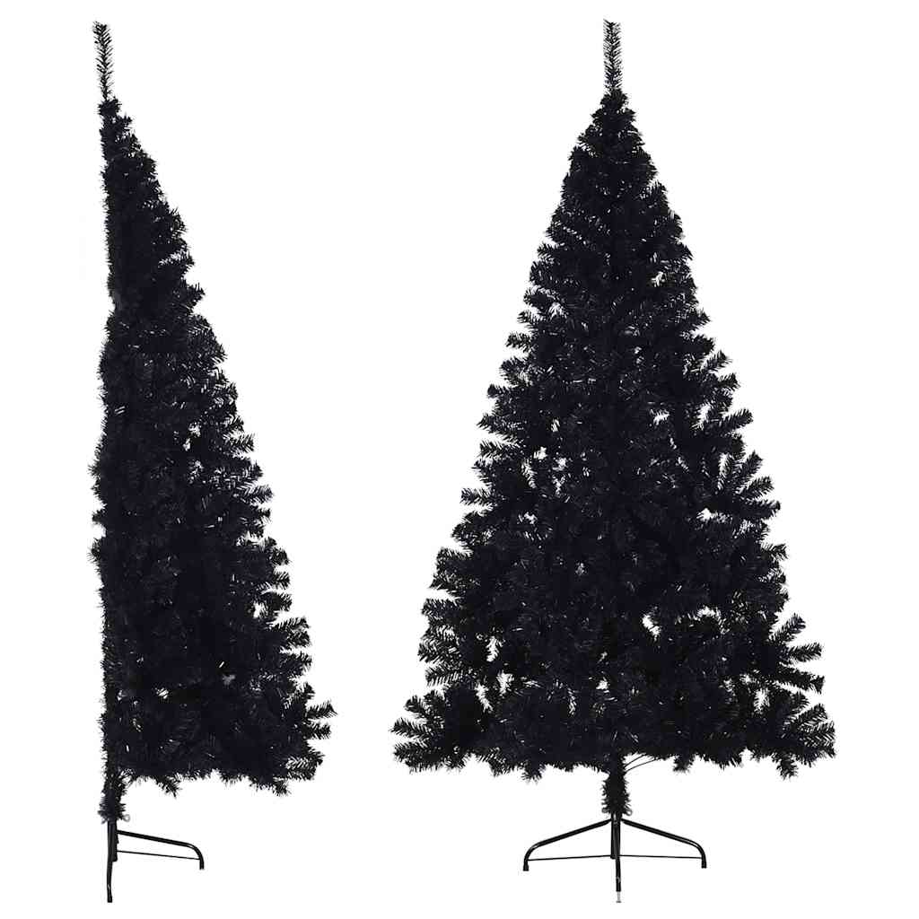 Künstlicher Halb-Weihnachtsbaum mit Ständer Grün 150 cm PVC