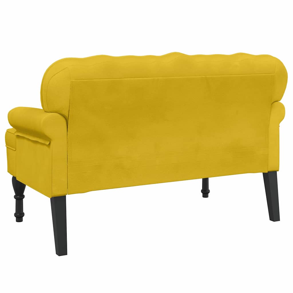 Sitzbank mit Rückenlehne Dunkelgrau 119,5x64,5x75 cm Samt