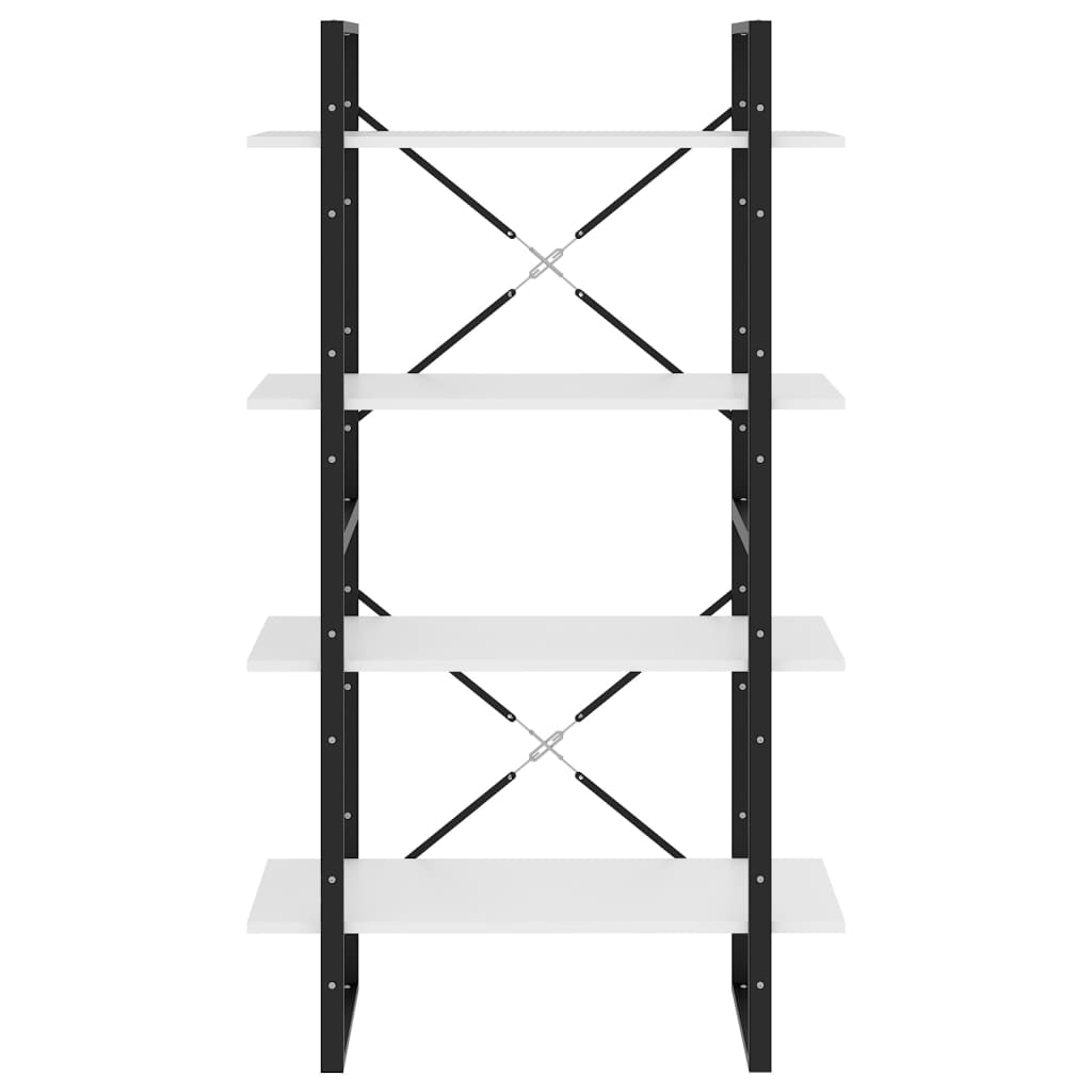 Bücherregal 2 Fächer Weiß 80x30x70 cm Holzwerkstoff