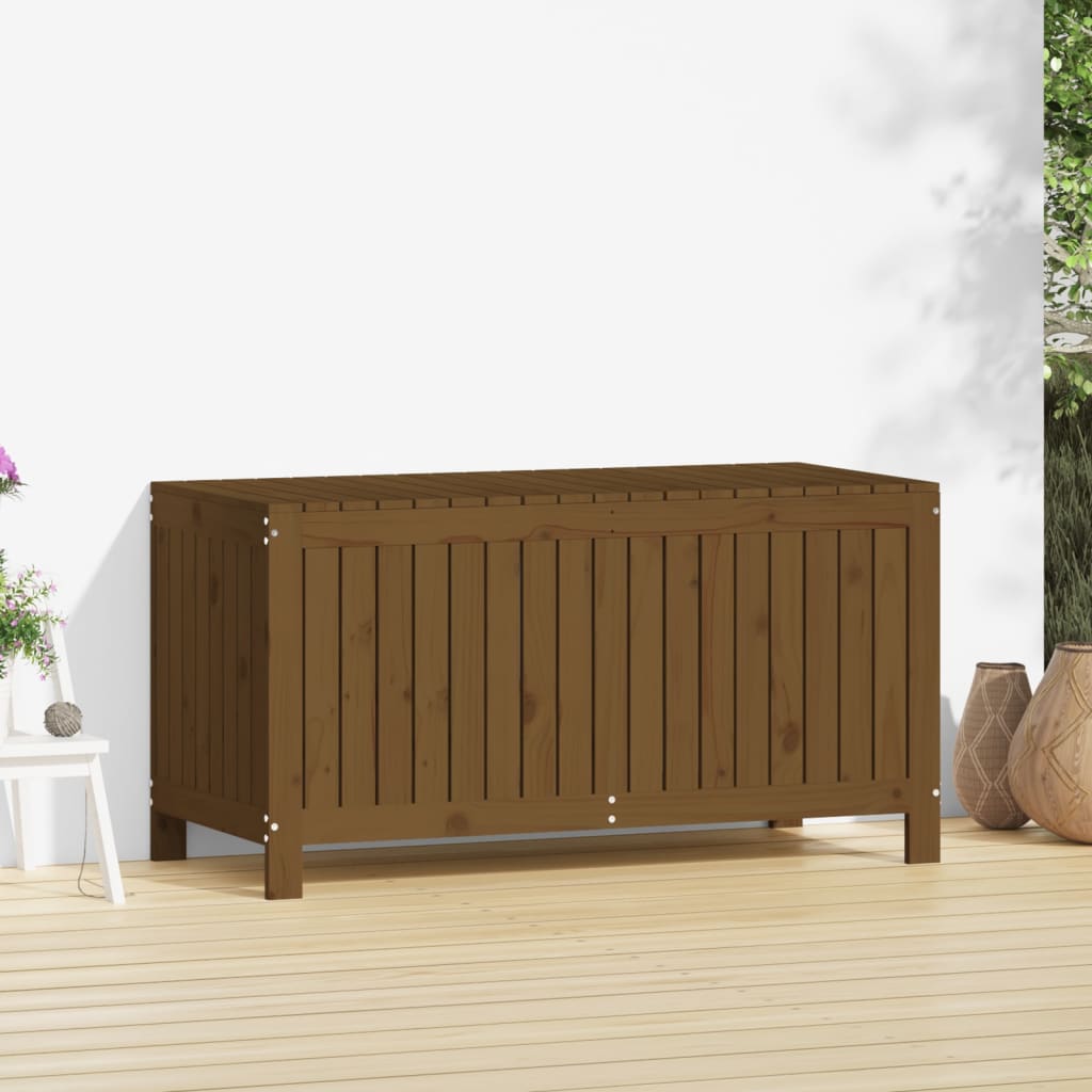 Gartentruhe Grau 76x42,5x54 cm Massivholz Kiefer