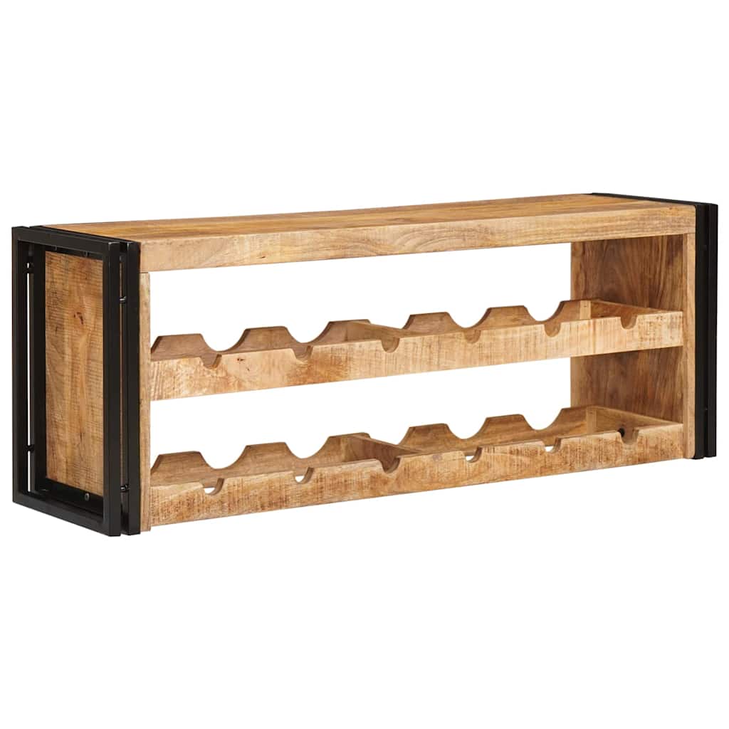Weinregal Braun 60 x 45 x 33 cm Massives grobes Mangoholz