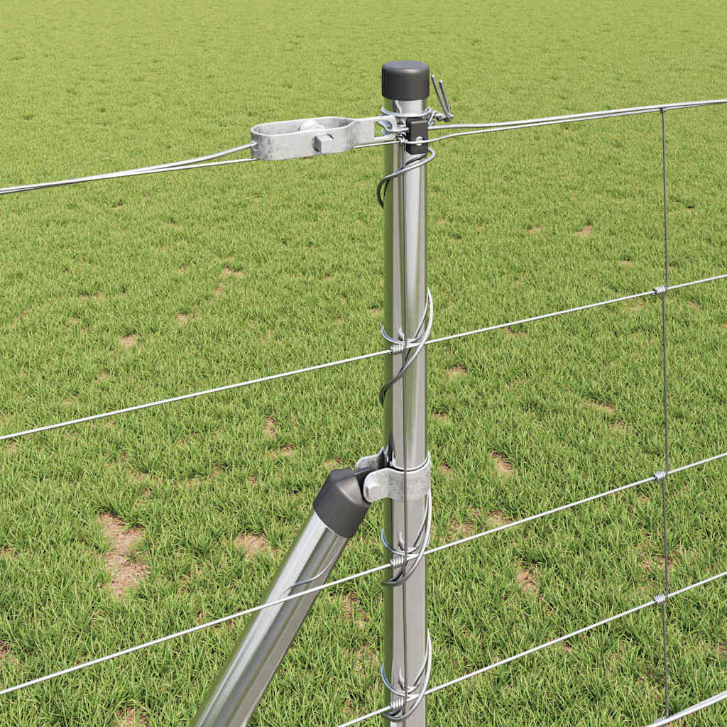 Ground Fix Geschweißter Drahtzaun 25 x 0,8 m Silber Netz