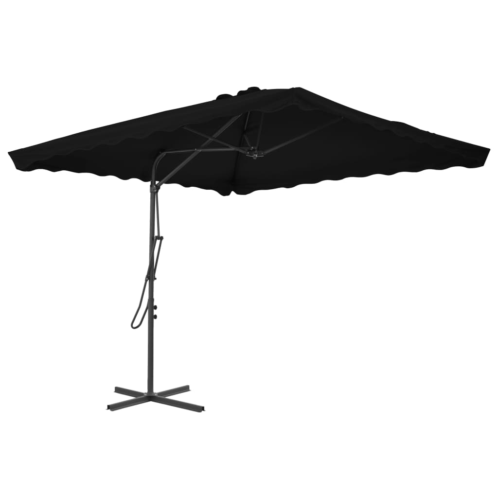 Sonnenschirm mit Stahl-Mast 250x250x230 cm Bordeauxrot