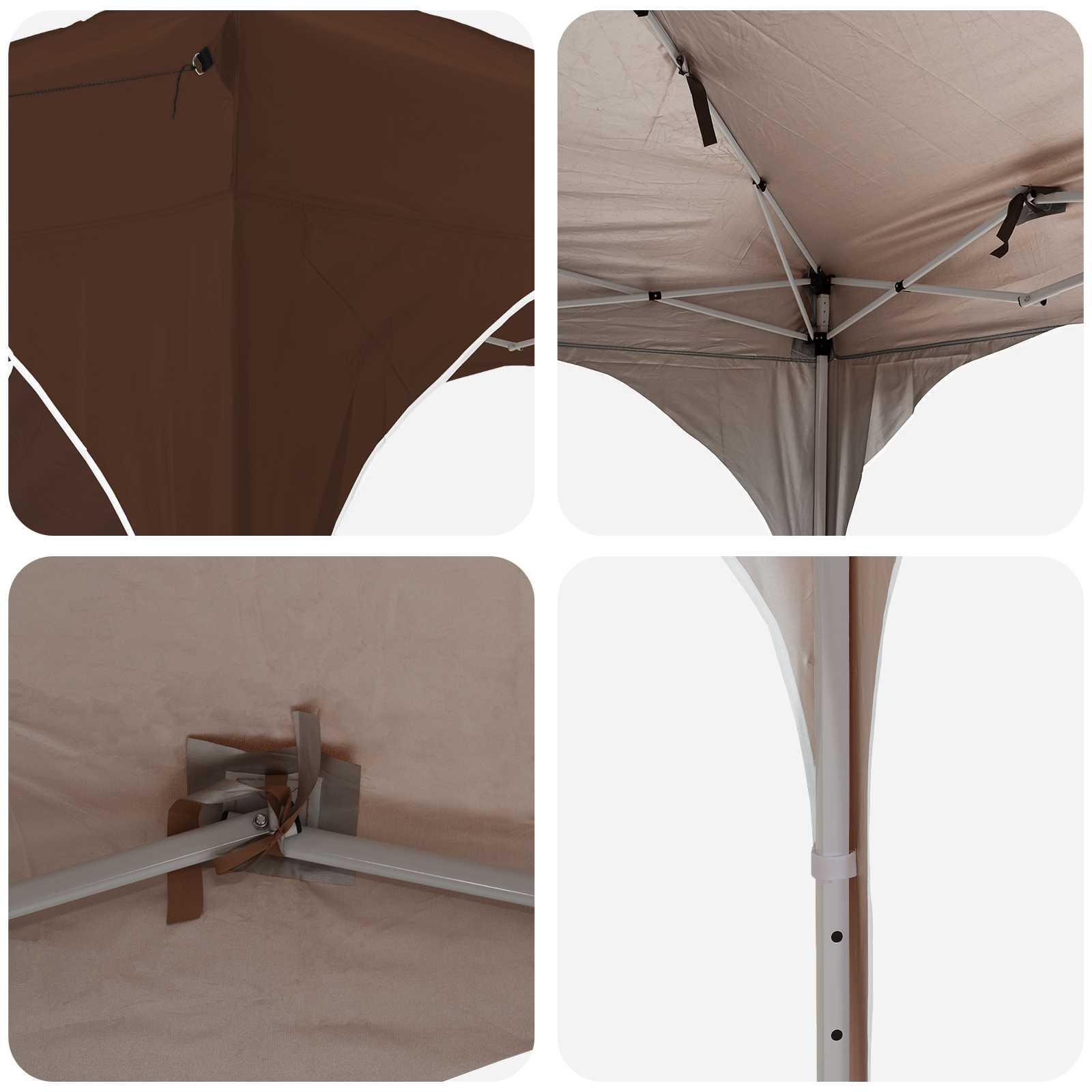 Pop-up Partyzelt 575 x 288 x 245 cm Creme Oxford-Stoff