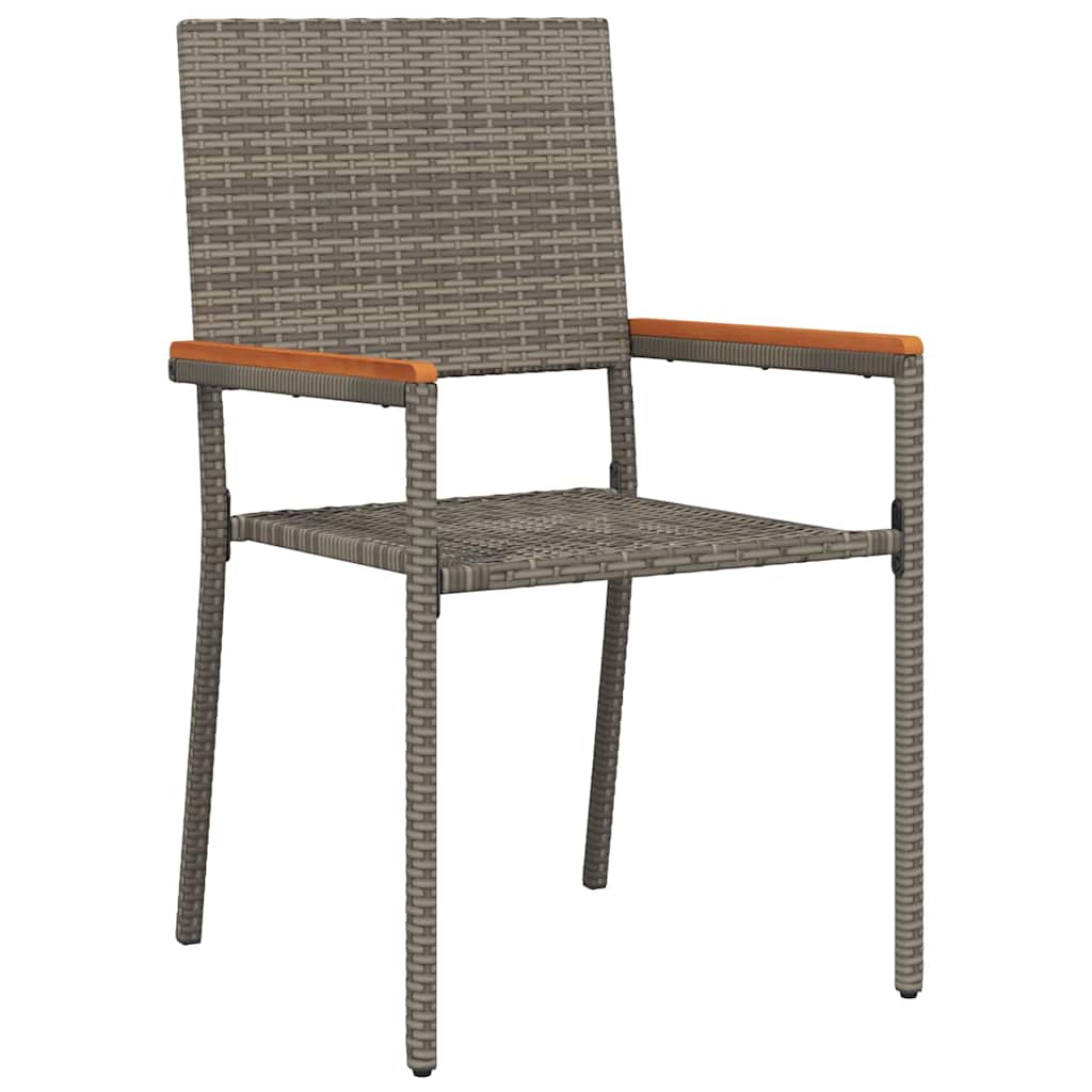 Garten Stapelstühle 4 pcs Braun und Schwarz 54 x 56 x 90 cm
