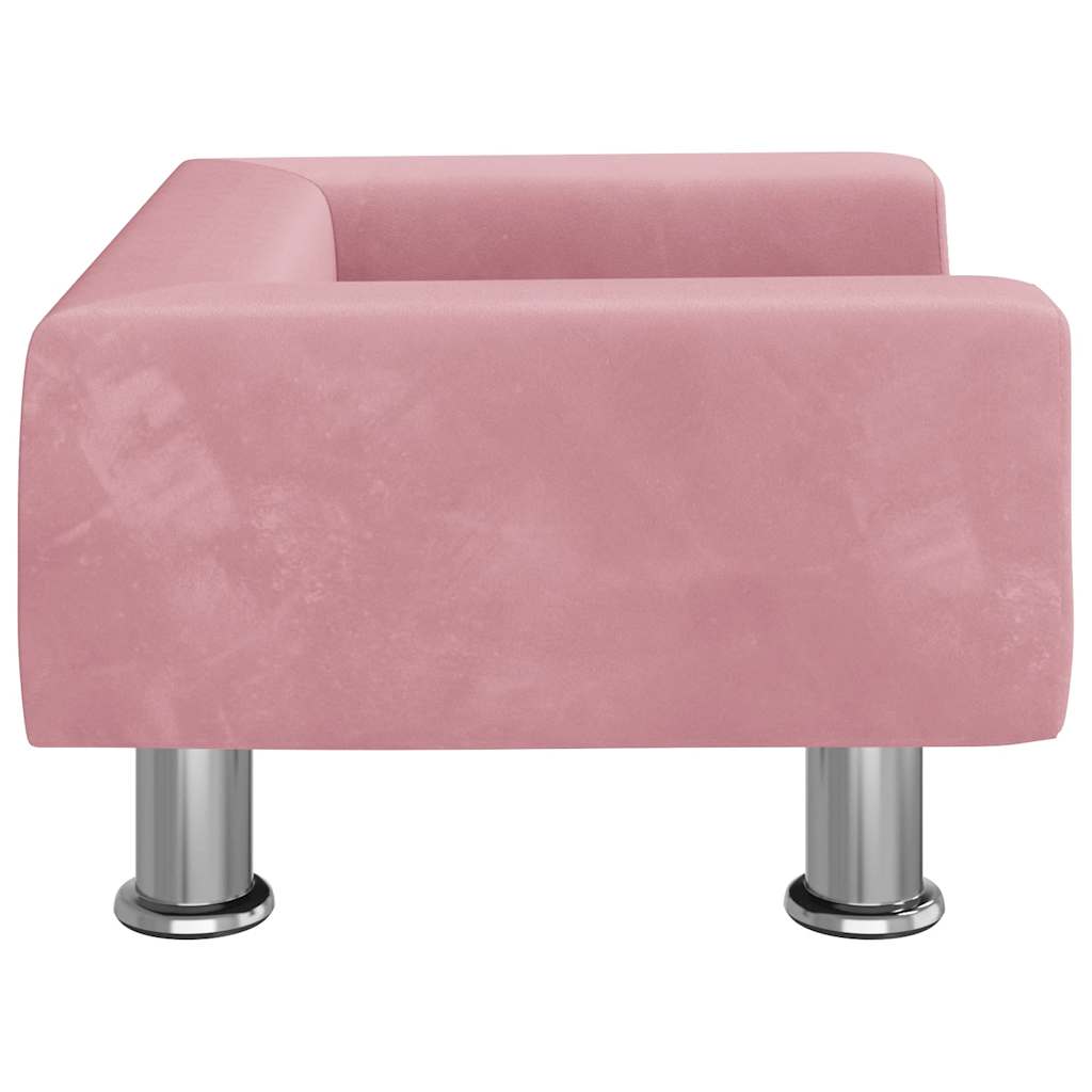 Kindersofa Blau 70x45x26,5 cm Samt