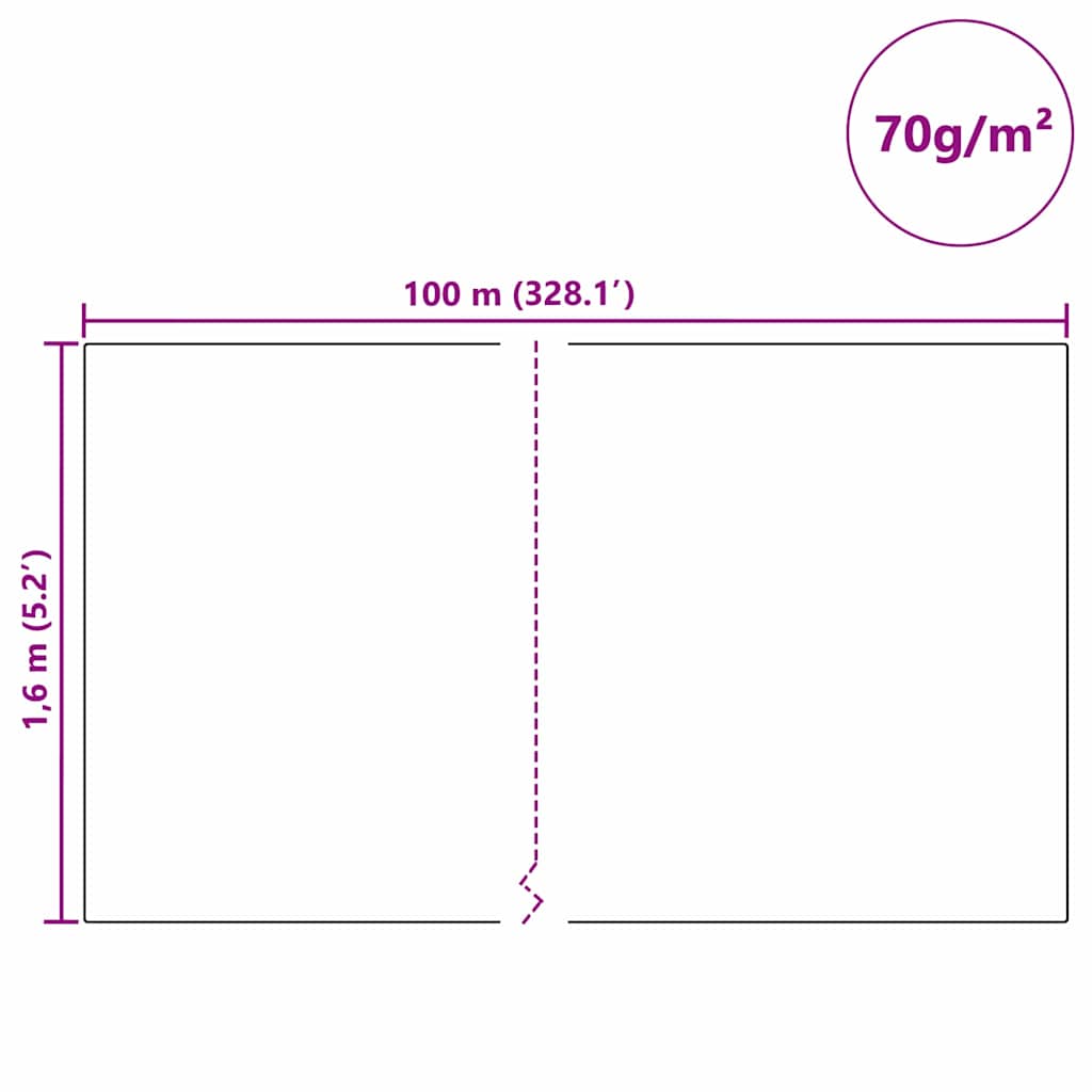 Wintervlies 2 Rollen 70 g/m² 10x1,6 m
