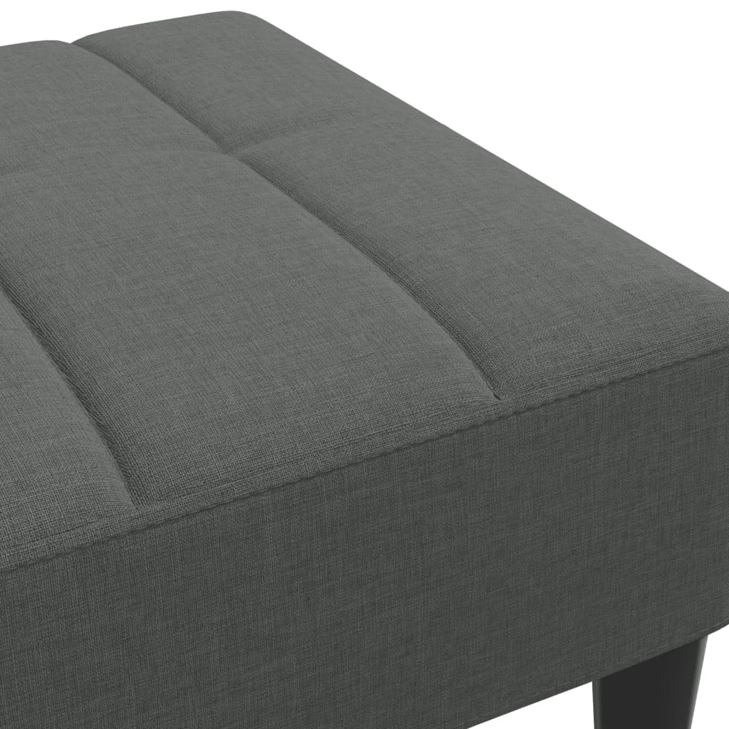 Fußhocker Hellgrau 77x55x31 cm Stoff