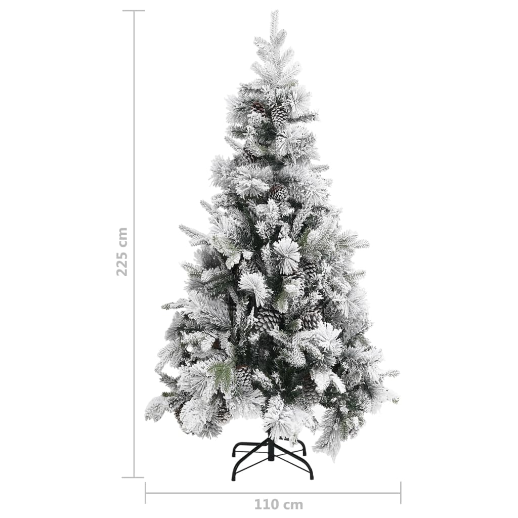 Weihnachtsbaum mit Zapfen Beschneit 150 cm PVC & PE