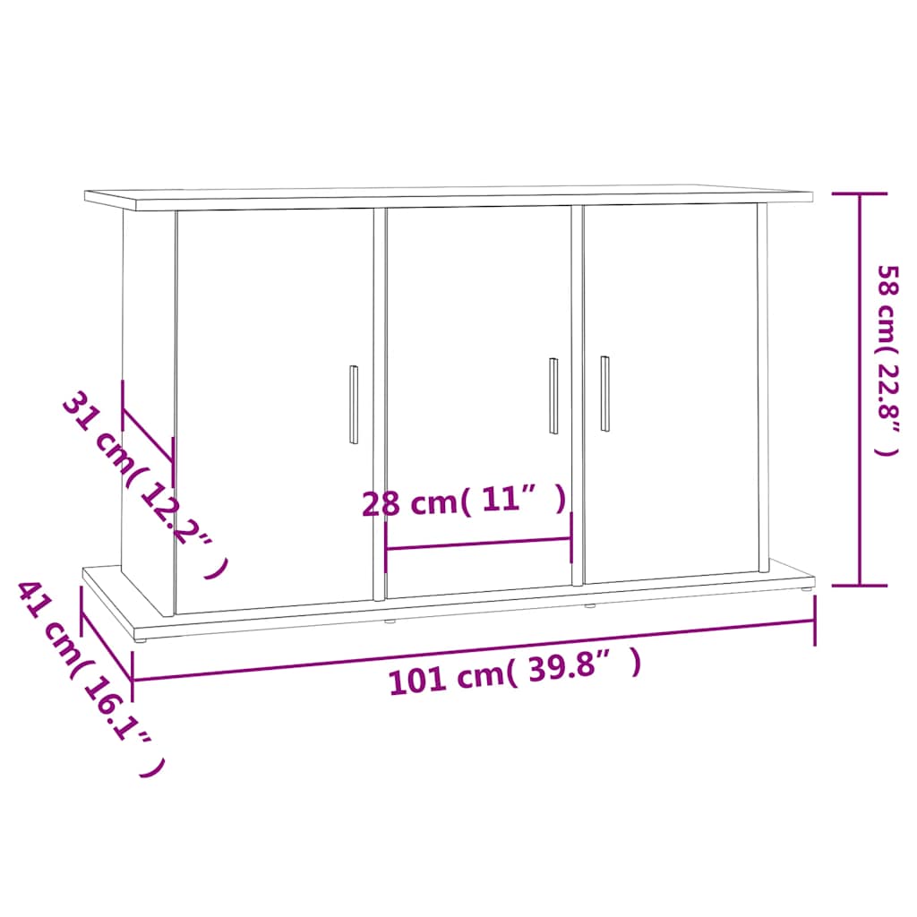 Aquariumständer Weiß 81x36x73 cm Holzwerkstoff