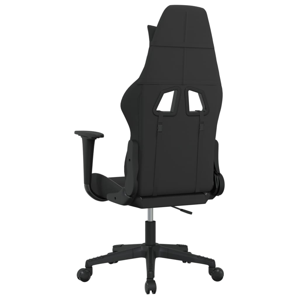 Gaming-Stuhl mit Massagefunktion Schwarz und Creme Stoff