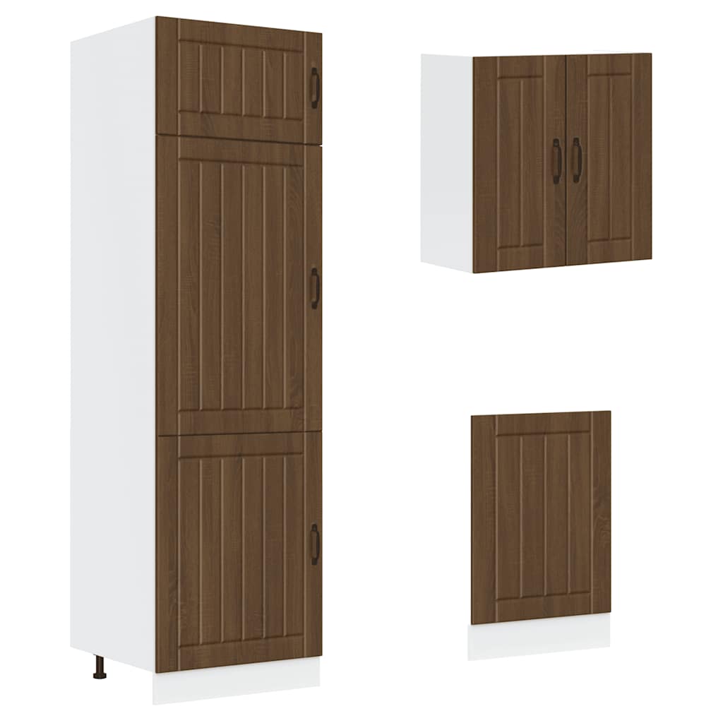 8-tlg. Küchenschrank-Set Lucca Weiß Holzwerkstoff