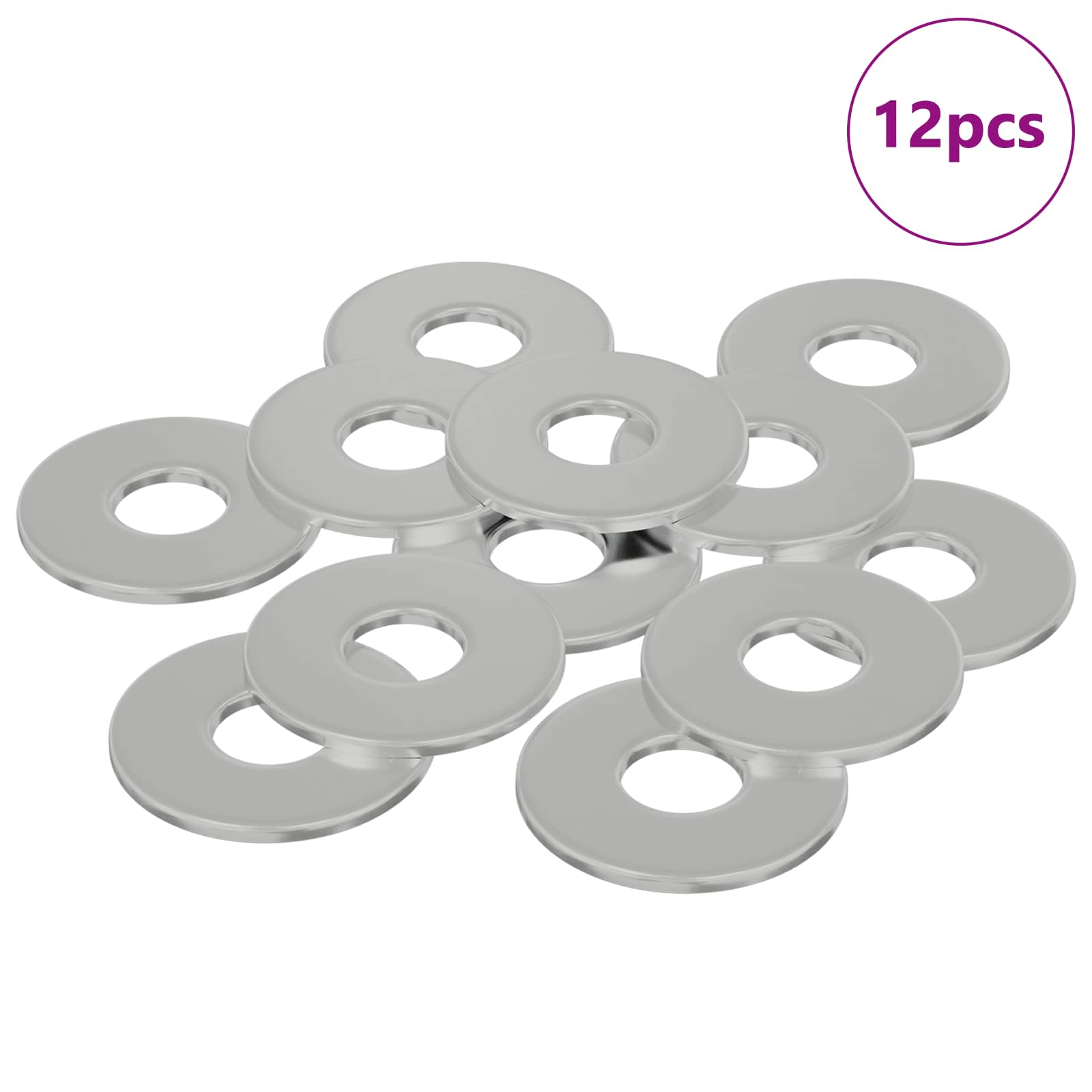 Unterlegscheiben 2 pcs Silber 10 x 10 x 0,8 mm Eisen