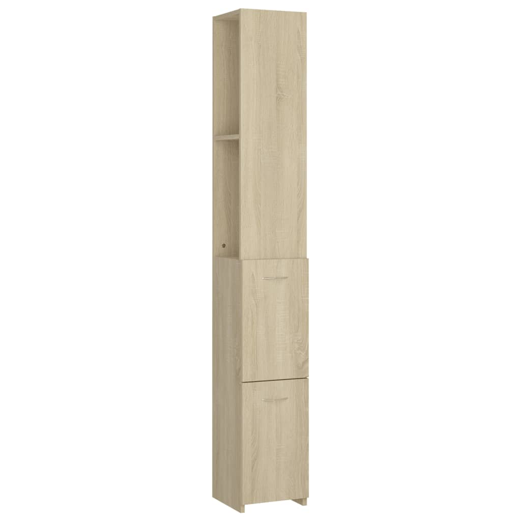 Badschrank Weiß 25x26,5x170 cm Holzwerkstoff