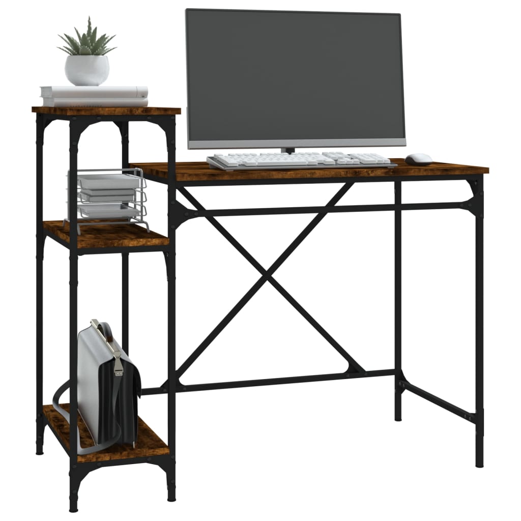 Schreibtisch mit Regal Sonoma-Eiche 135x50x90 cm Holzwerkstoff