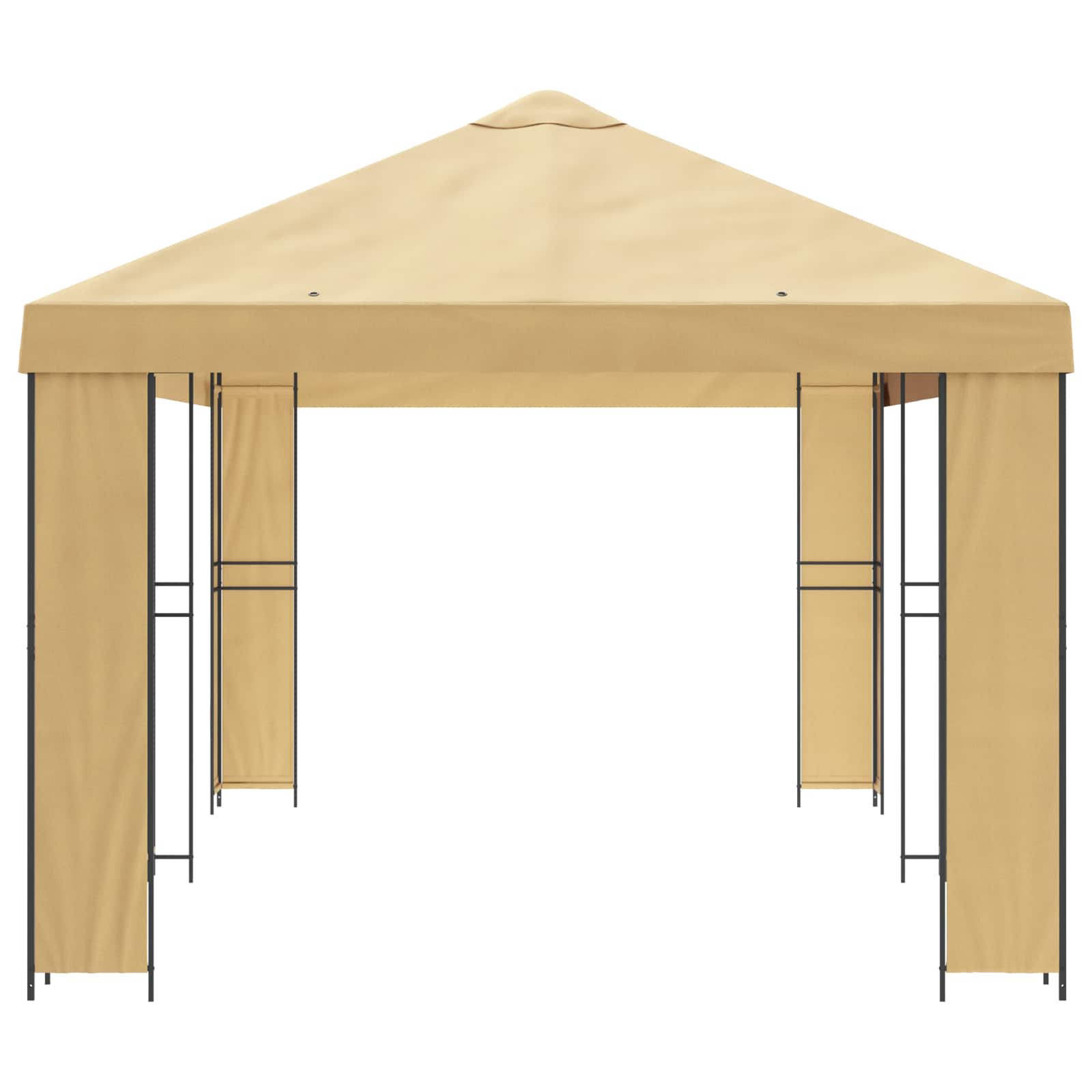 Garten Pavillon 6 x 3 m Beige Polyester und Stahl 190