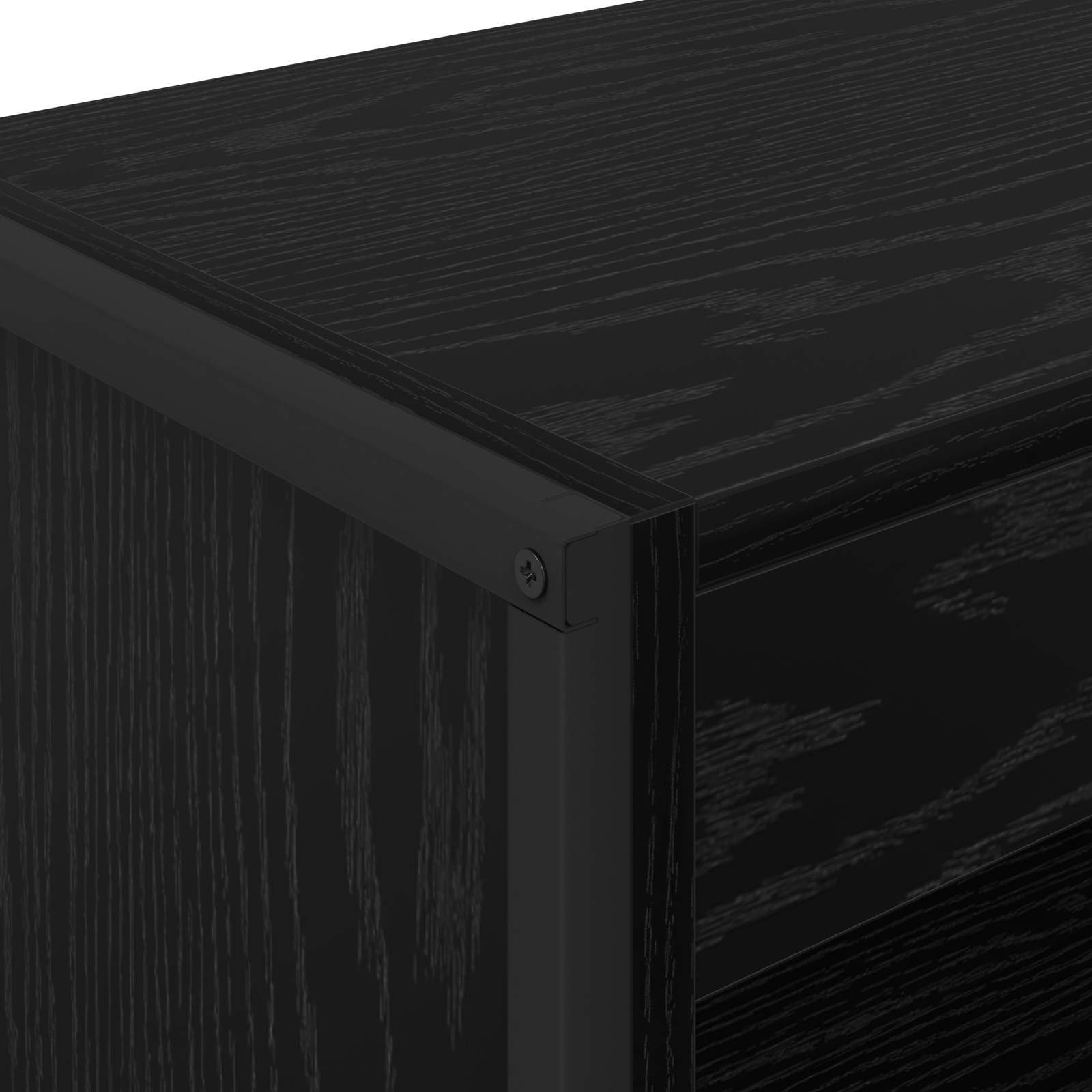 Bücherregal 2 pcs Schwarz Eichen-Optik 60 x 30 x 189,5 cm