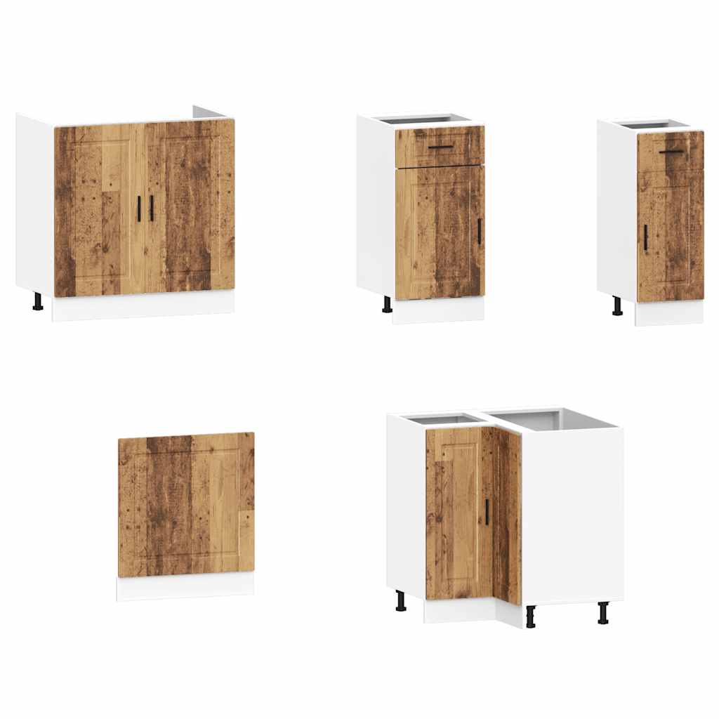 11-tlg. Küchenschrank-Set Porto Weiß Holzwerkstoff
