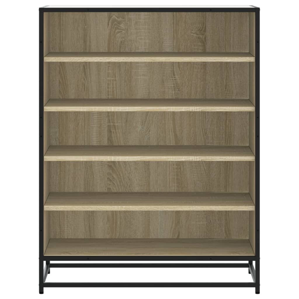 Schuhschrank Schwarz 75x38x97,5 cm Holzwerkstoff Metall
