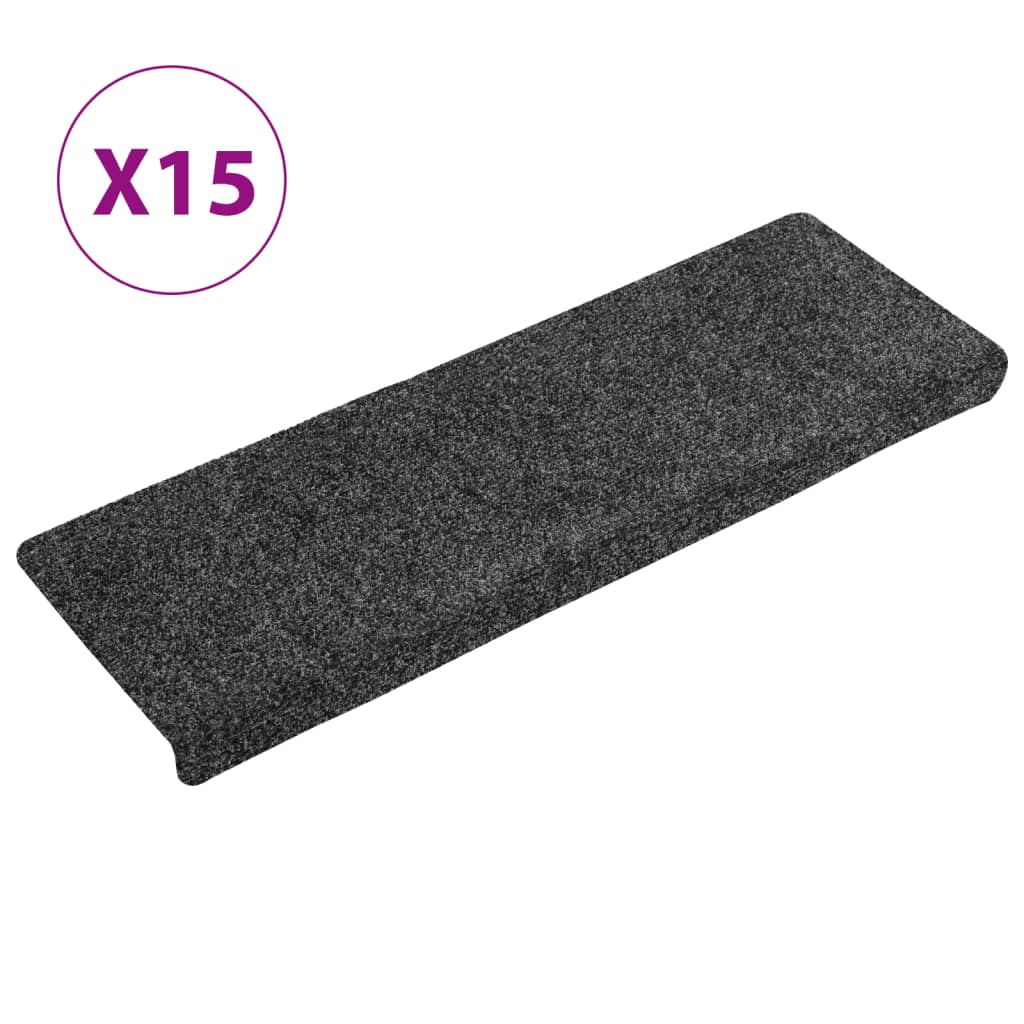 Stufenmatten Selbstklebend 15 Stk. 65x21x4 cm Hellbraun Rechteckiger Rand