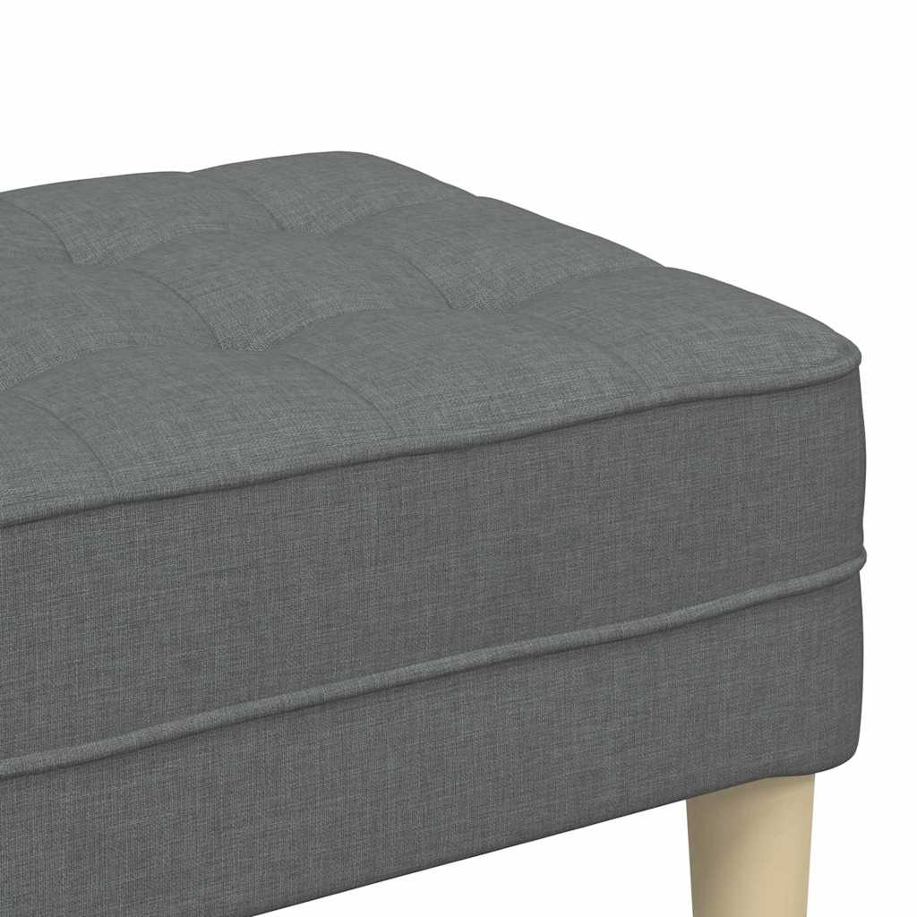 Bank mit Kissen Hellgrau 113 x 57 x 39 cm Stoff