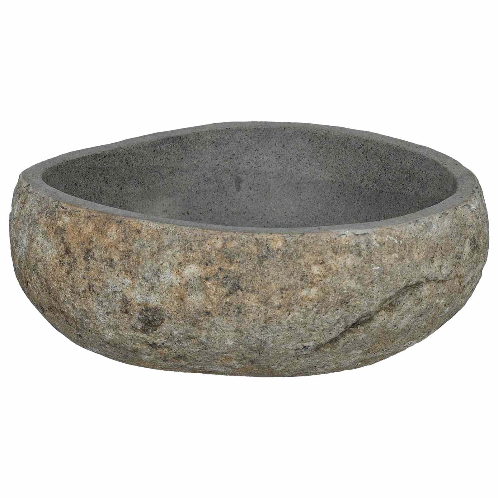Flusssteinwaschbecken Hellgrau (30-37) x (25-30) x 12 cm