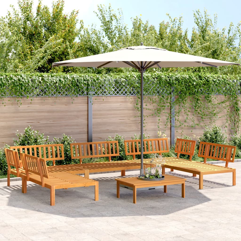 3-tlg. Garten-Sofagarnitur aus Paletten Massivholz Akazie