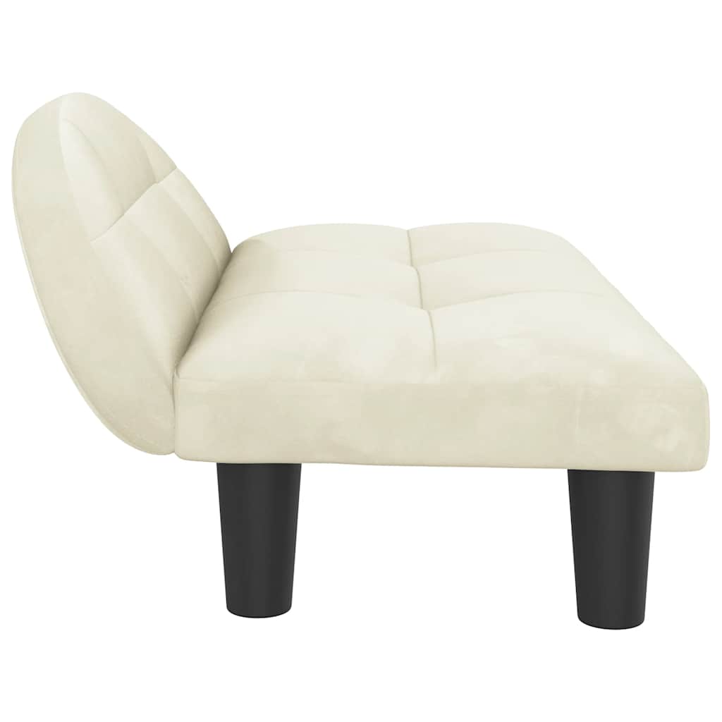 Hundebett Creme 70x52x30 cm Stoff