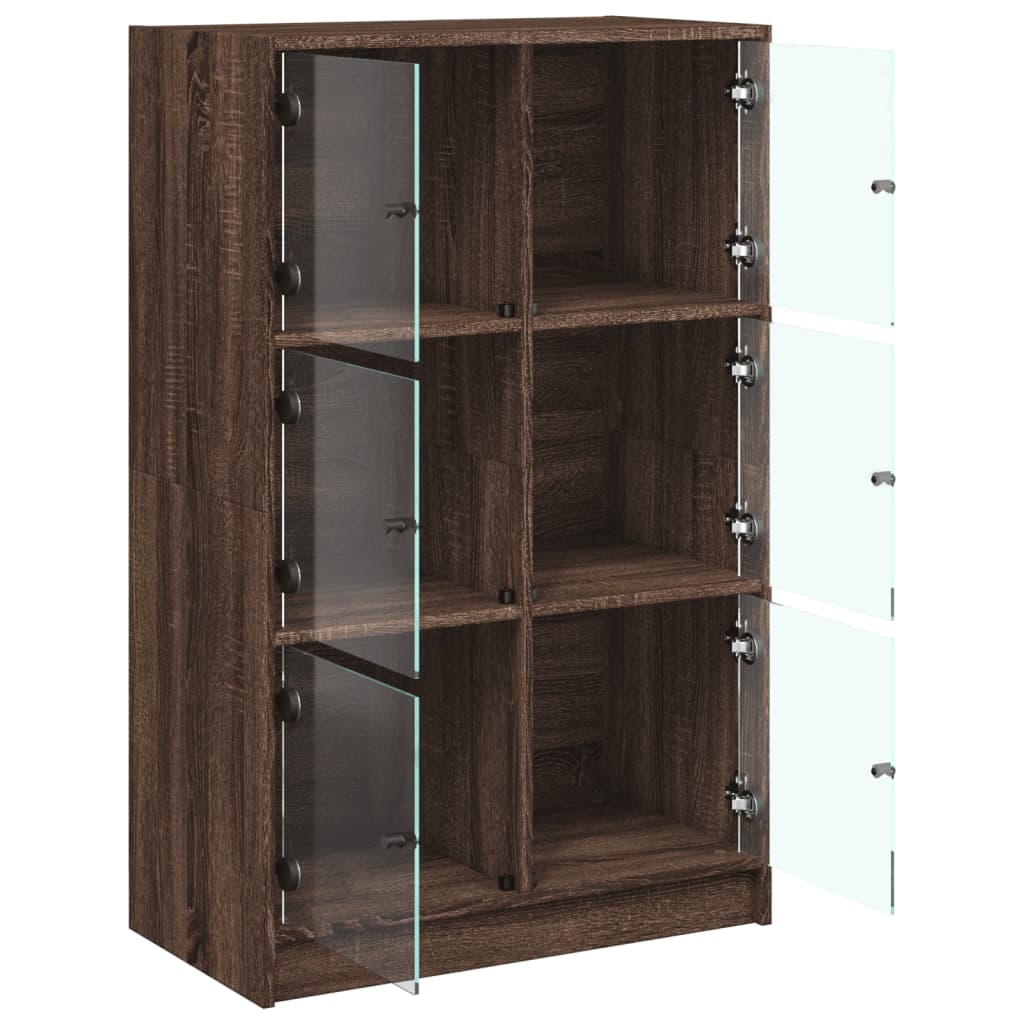 Bücherregal mit Türen Weiß 136x37x109 cm Holzwerkstoff
