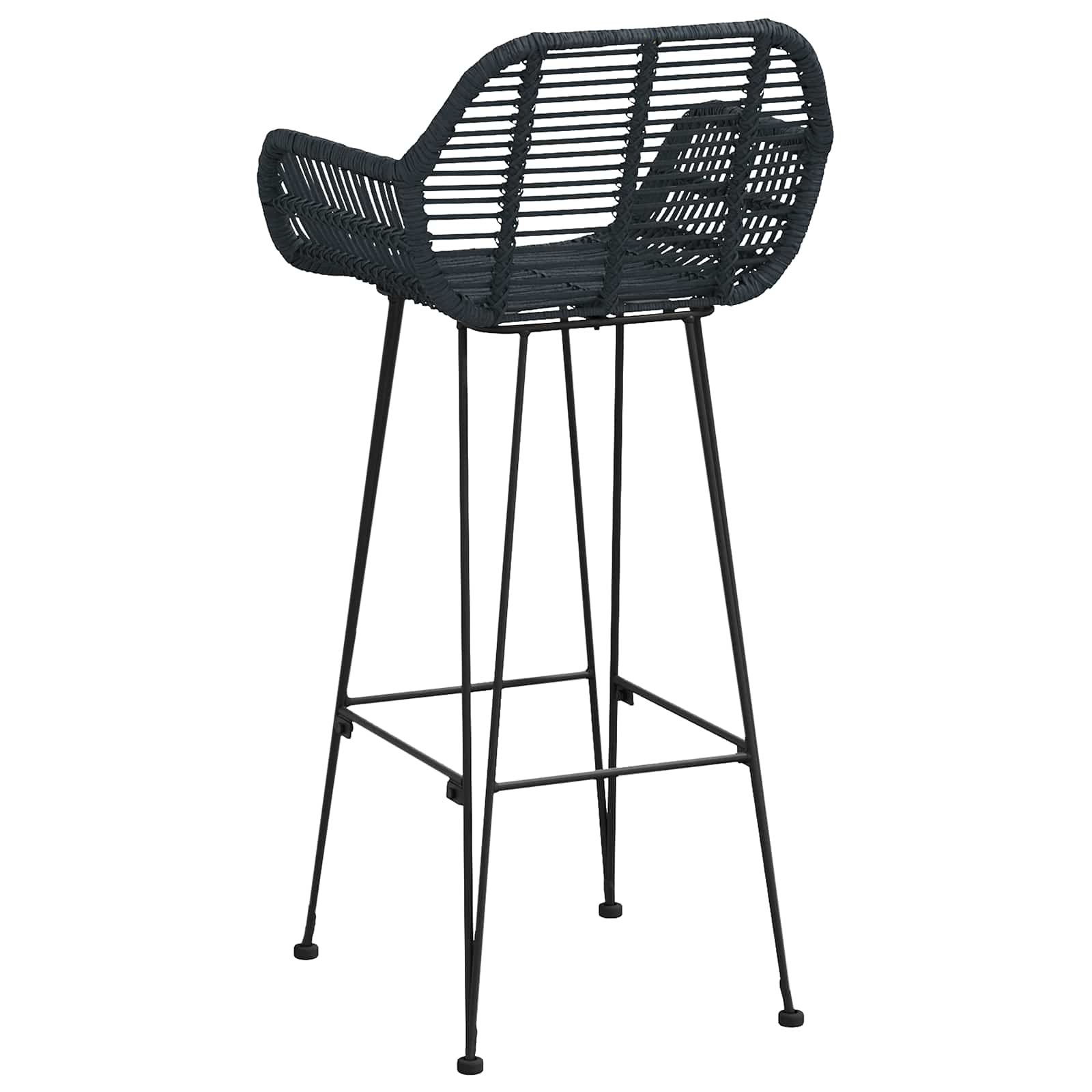 Barstuhl 2 pcs 55 x 52 x 92 cm Rattan und Eisen